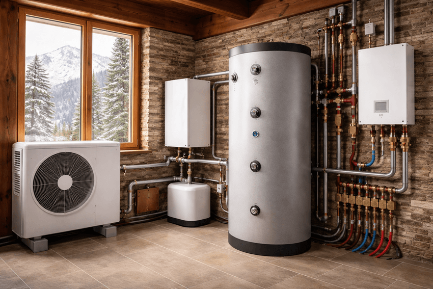 deposito de inercial aerotermia en Guzmán