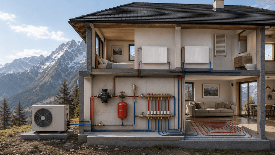 casas en la sierra de Madrid con el circuito hidraulico